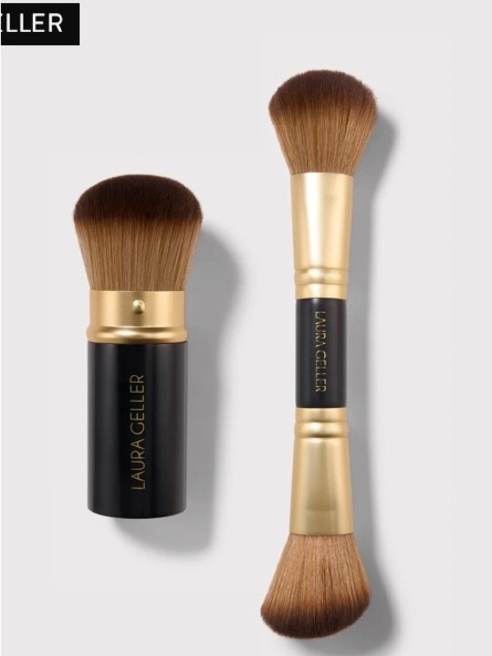 Laura Geller Face it All 2 Piece Double-Ended Makeup Brush Set